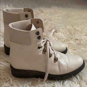 Luxury vegan flat ankle boots